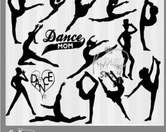 Dancers SVG File Cutting Template-Clip Art for Commercial and Personal Use-SVG file for Cricut,SCAL,Cameo,decal,vinyl, vector, dance mom,dxf