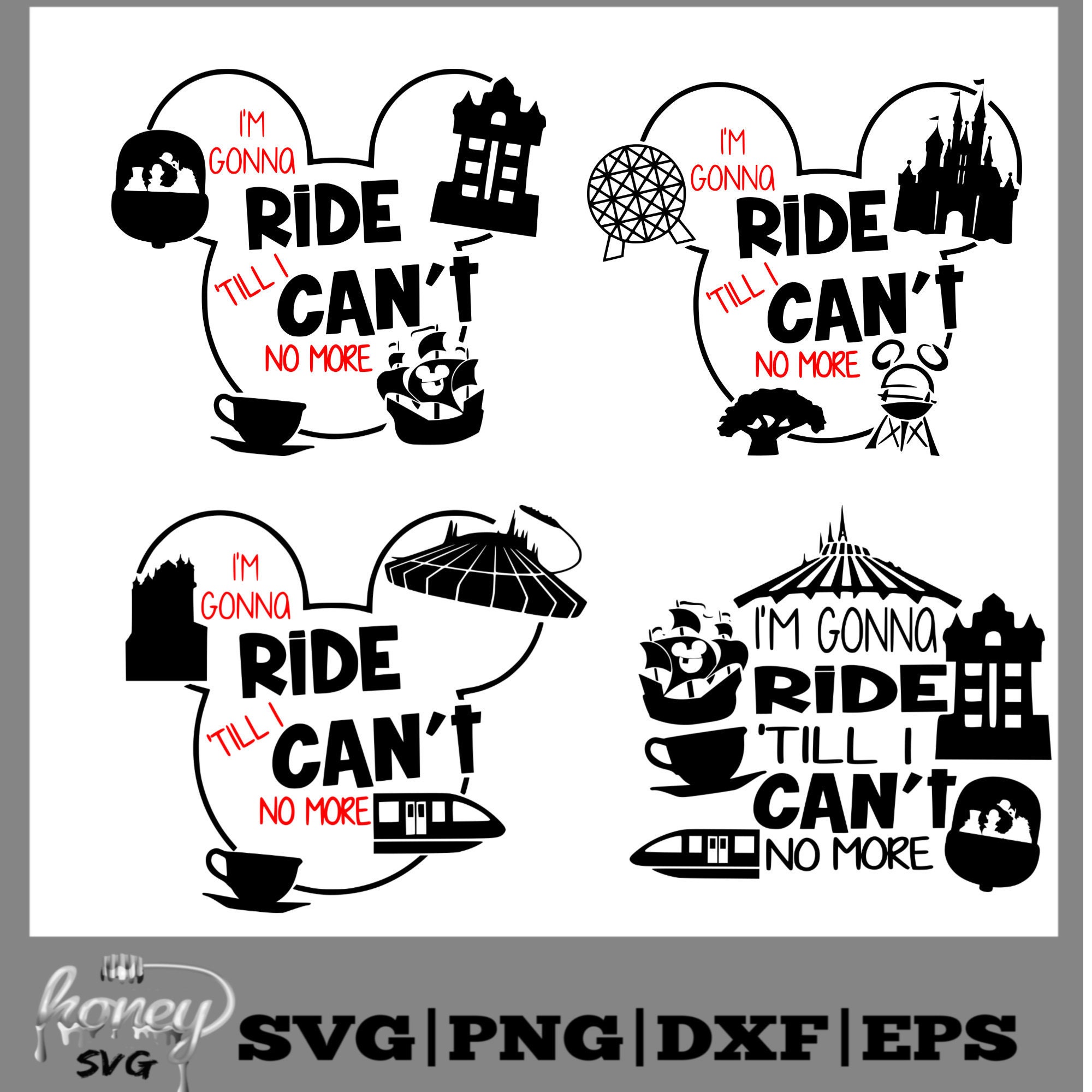 I M Gonna Ride Til I Can T No More Svg Disney Rides Etsy