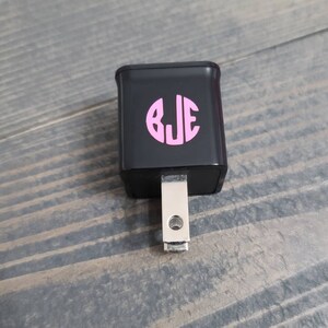 Minimonogrammen, gepersonaliseerde monogrammen voor pistool, Glock-sticker, oplader, telefoon, fopspeen, baby Paci, peuterfopspeen, laptop, telefoon