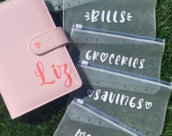 Budget Binders | Spaarplanner| Gepersonaliseerde budgetbinder met contante enveloppen | A6 Binder | A5 Bindmiddel