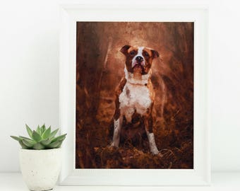 Retrato de mascota personalizado al estilo de la pintura al óleo, arte mural personalizado para mascotas, regalo único con lámina artística, obra de arte de mascota a medida a partir de una foto.