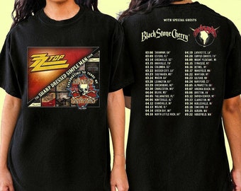 Lynyrd Skynyrd ZZ Top Tour 2024 Shirt, ZZ Top World Tour 2024 Shirt, Lynyrd Skynyrd Tour 2024 Tee, Sharp Dressed Simple Man US Tour Shirt