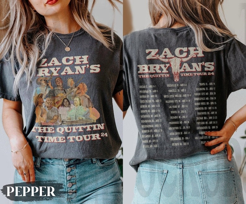 Zach Bryan The Quittin Time Tour 2024 Shirt, Country Music Tshirt, Zach Bryan Merch