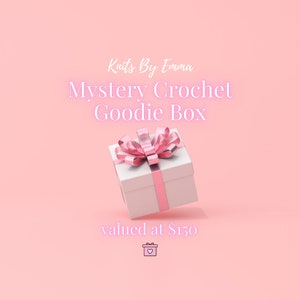 Mystery Crochet Goodie Box | Surprise box crochet decor piece, handmade, baskets, blankets, beanies, throws. Beautiful handmade items.