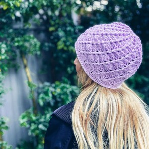 Handmade Beanie | lilac colour  | Handcrafted | Adult Beanie | winter
