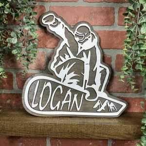Personalized Name Snowboard Sign | Snowboarding Name Sign | Custom Name Snowboard Sign | Winter Sign | Snow Sign | Snowboarder Sign
