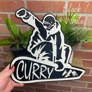 Personalized Name Snowboard Sign Snowboarding Name Sign Custom Name Snowboard Sign Winter Sign Snow Sign Snowboarder Sign image 8