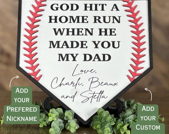 Personalized Baseball Mothers Day Gift Homerun Mom Religious Baseball Sign Softball Mom For Grandparent Home Plate From Grandkids