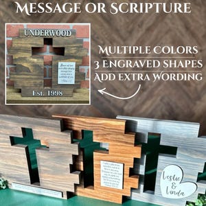 Personalized Religious Cross | Bible Verse Sign | Church Sign | Gift for Baptism, Christening, Dedication, Wedding, Pastor, Bishop