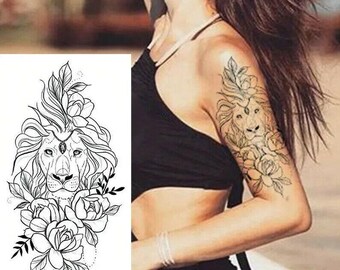 Lion Tattoo Design Etsy