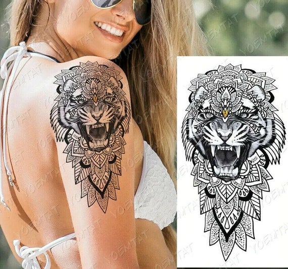 Jewel Tiger Temporary Tattoo Fake Press Sticker Women Mens - Etsy Australia Jewel Tiger Temporary Tattoo Fake Press Sticker Women Mens - Etsy Australia