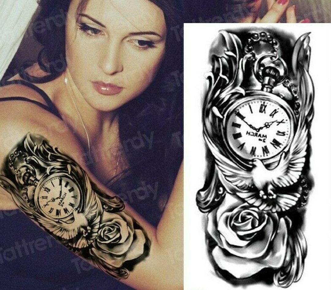  Dove And Rose Tattoo