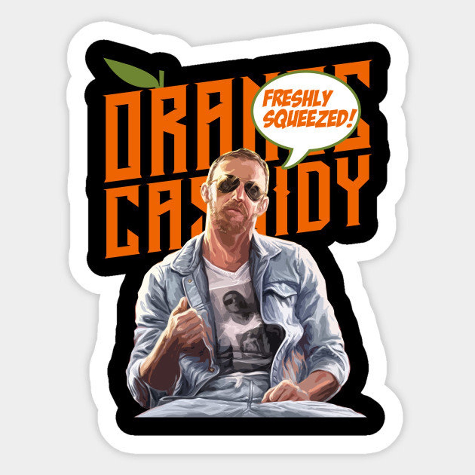 Orange Cassidy Freshly Squeezed Sticker decal Glossy High | Etsy