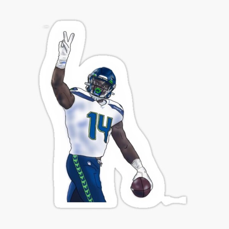 DK Metcalf Sticker Decal Seattle Seahawks Russell Wilson 2020 | Etsy