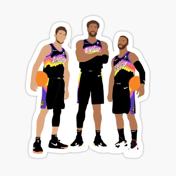 Devin Booker Chris Paul Deandre Ayton 3  Funny Sticker decal suns  gl…