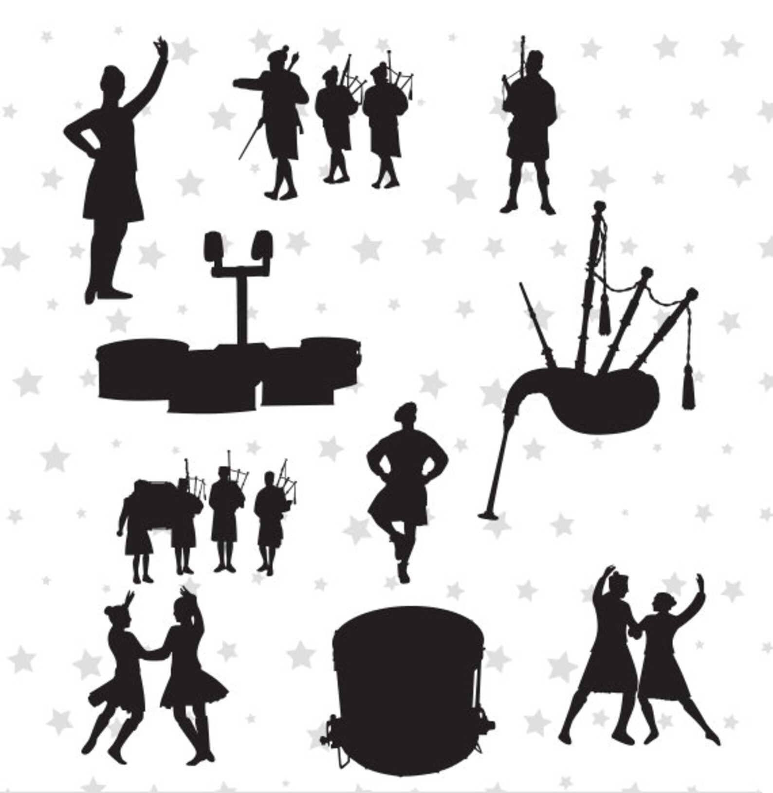 Highland Dance Highland Dance silhouette Highland Dance svg | Etsy