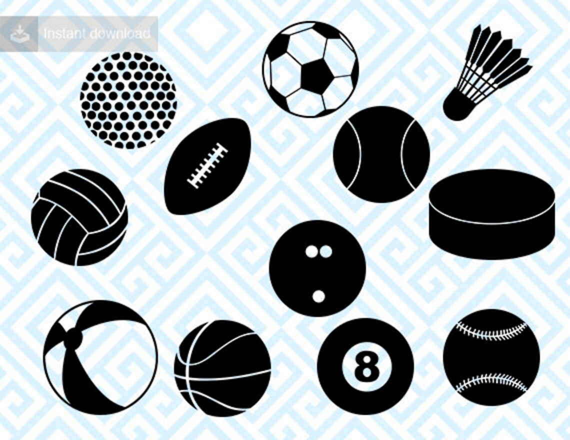 Balls Silhouette Balls Wall Art Balls Nursery Balls Decor Etsy