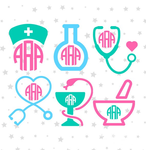 Medical monogrammedical monogram SVG Digital Download for Etsy