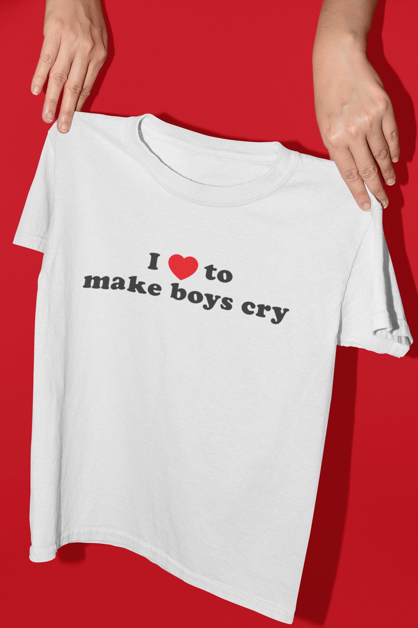 I Love To Make Boys Cry tee Unisex Jersey Short Sleeve Tee | Etsy