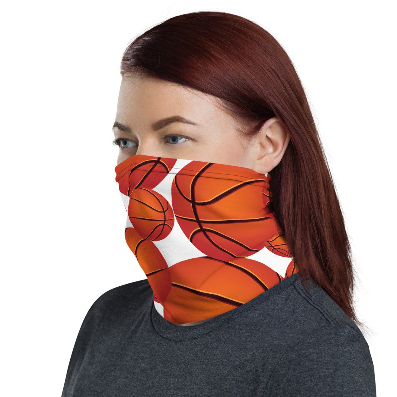 Basketball Neck Gaiter Basketball Gifts Basketball lover Neck Etsy