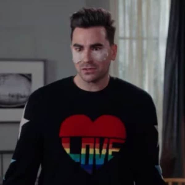 David Rose Heart Sweater - Heart Rainbow Sweatshirt - Love Heart LGBTQI Pullover - David Rose Love Sweater - Dan Levy LQBT Support