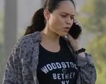 Woodstock Bethel NY T-Shirt – Angela Lopez Style from The Rookie