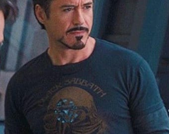 Black Sabbath Iron Man Tee Shirt - Avengers Stark Arc Reactor T-shirt - Tony Stark Logo Tshirt - Marvel and Disney Clothes - Love Daddy 3000