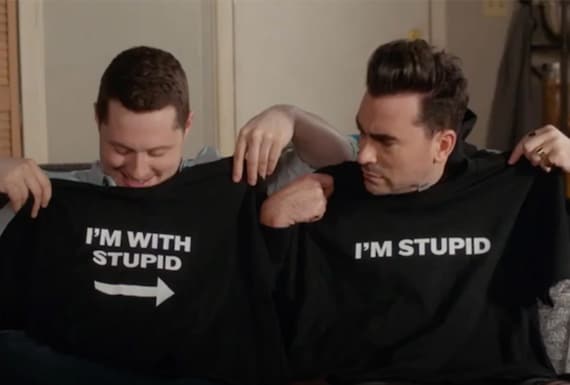 David Rose I'm Stupid Shirt - Patrick Brewer I'm With Stupid