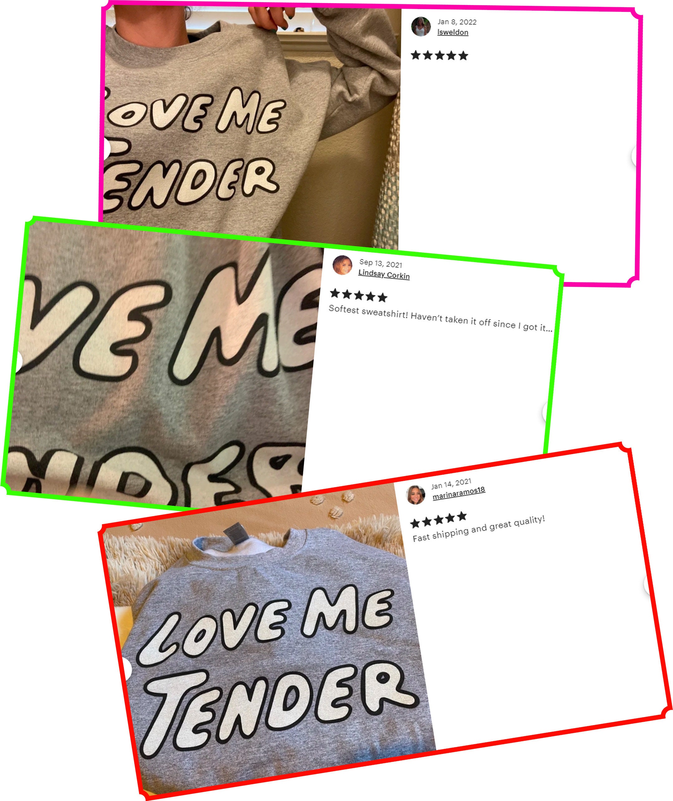 Love Me Tender Sweatshirt - David Rose Tender Pullover - Love Me