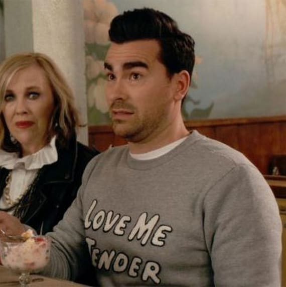 Love Me Tender Sweatshirt - David Rose Tender Pullover - Love Me