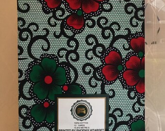 High quality African Wax Print Fabric Material 100/% Cotton. Beautiful Phoenix HiTarget Ankara Wax 3 or 6 Yards