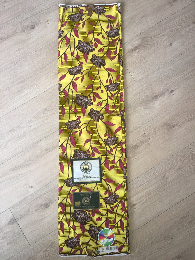 High quality African Wax Print Fabric Material 100/% Cotton. Beautiful Phoenix HiTarget Ankara Wax 3 or 6 Yards