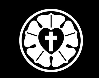 Decal: Luther Rose Seal Lutheran Symbol Vinyl decal sticker outdoor indoor Christian