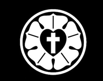 Decal: Luther Rose Seal Lutheran Symbol Vinyl decal sticker outdoor indoor Christian