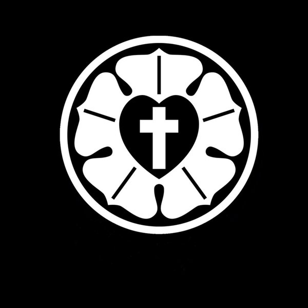 Decal: Luther Rose Seal Lutheran Symbol Vinyl decal sticker outdoor indoor Christian