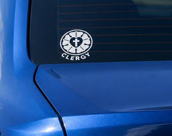 Autocollant Luther Rose pour pasteur luthérien - Autocollant vinyle pour voiture, fenêtre extérieure, cercle