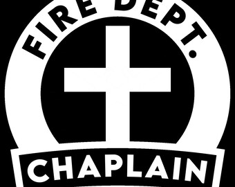 Fire Department Chaplain Decal with Latin Cross