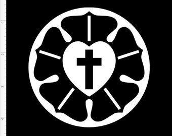 Decal: Luther Rose Seal Lutheran Symbol Vinyl decal sticker outdoor indoor Christian