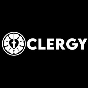 Decal: Clergy Vinyl Decal Sticker for Pastor, Deacon, Elder, Chaplain or Your Custom Text for Car Windows Quality Vinyl