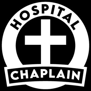 Hospital Chaplain Decal with Latin Cross