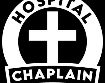 Hospital Chaplain Decal with Latin Cross