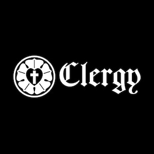 Decal: Clergy Vinyl Decal Sticker for Pastor, Deacon, Elder, Chaplain or Your Custom Text for Car Windows Quality Vinyl
