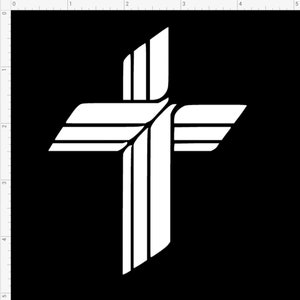 Decal:LCMS Cross Lutheran Church Missouri Synod Symbol Vinyl decal sticker outdoor indoor Christian