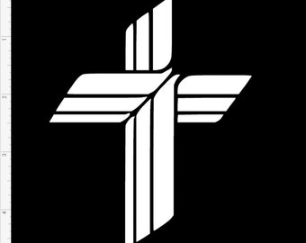 Decal:LCMS Cross Lutheran Church Missouri Synod Symbol Vinyl decal sticker outdoor indoor Christian