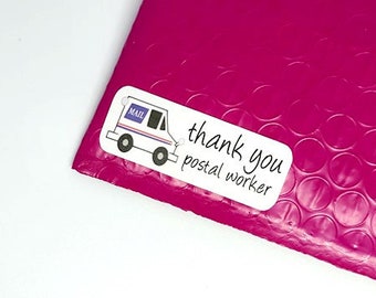 Thank You Postal Worker Sticker, Small Business Sticker, Packaging Label