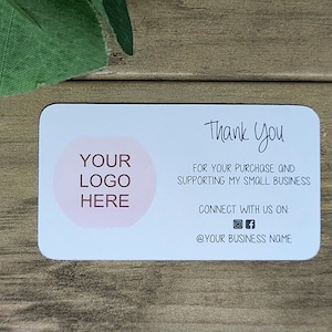 MINI Personalized Thank You Card, Small Business Thank You Card, Thank You Card, Matte Card, Packaging Insert, 42 Pack