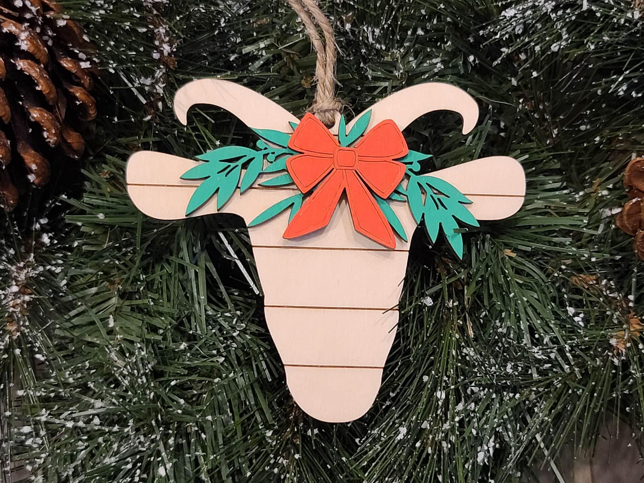 Wooden Shiplap Farm Animal Ornaments Farm Ornaments Etsy