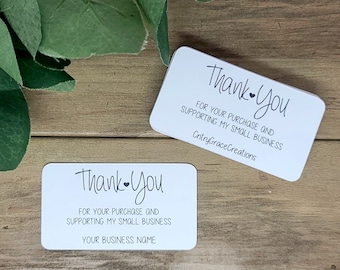 MINI Personalized Thank You Card, Small Business Thank You Card, Thank You Card, Matte Card, Packaging Insert, 42 Pack