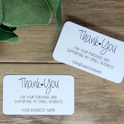 MINI Personalized Thank You Card Small Business Thank You Etsy