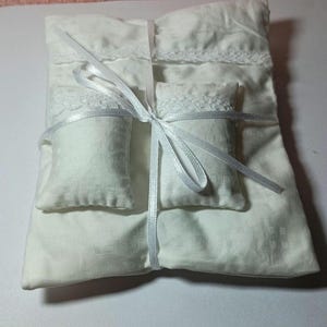 Miniatura domku dla lalek 1 12 Biały zestaw pościeli